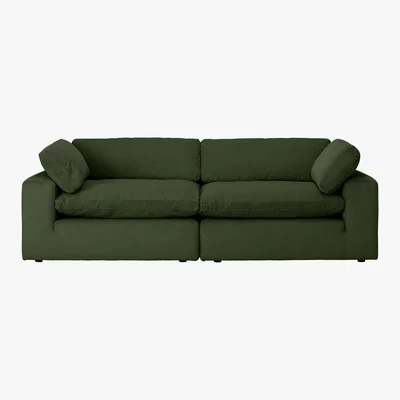 Made.com Samona 3 Seater Sofa, Sage Corduroy Velvet