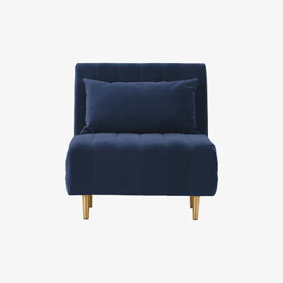 Made.com Bessie Single Sofa Bed, Royal Blue Velvet