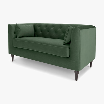 Made.com Flynn 2 Seater Sofa, Elm Green Velvet