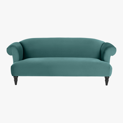 Made.com Claudia 3 Seater Sofa, Peacock Blue Velvet