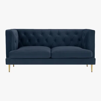 Made.com Goswell 2 Seater Sofa, Sapphire Blue  Velvet