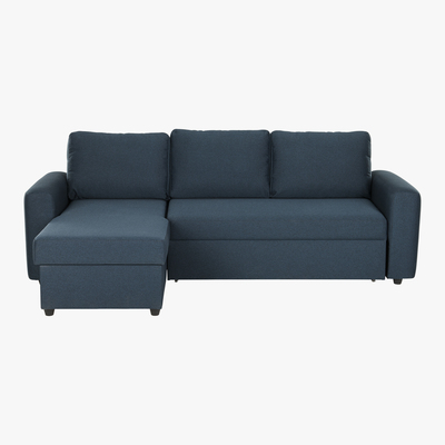 Made.com Aidian Corner Storage Sofa Bed, Regal Blue