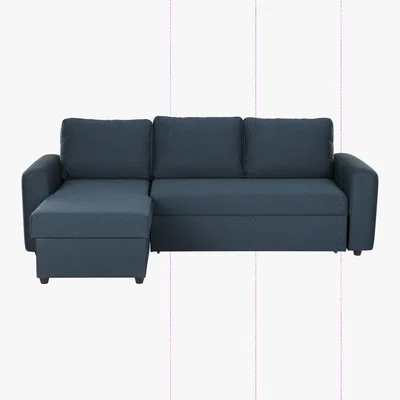 Made.com Aidian Corner Storage Sofa Bed, Regal Blue