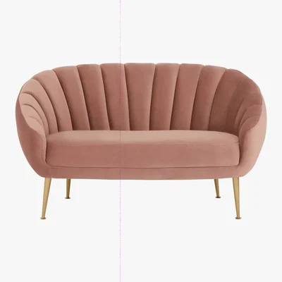 Made.com Primrose 2 Seater Sofa, Velvet Blush Pink
