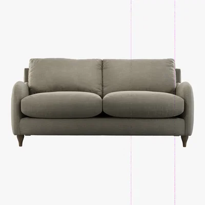 Made.com Custom MADE Sofia 2 Seater Sofa, Athena Putty with Light Wood Legs