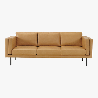 Made.com Savio 3 Seater Sofa, Chalk Tan Leather