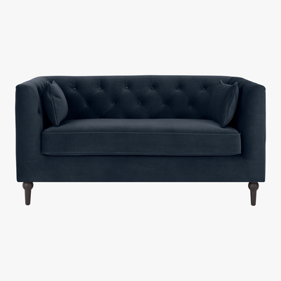 Made.com Flynn 2 Seater Sofa, Sapphire Blue Velvet