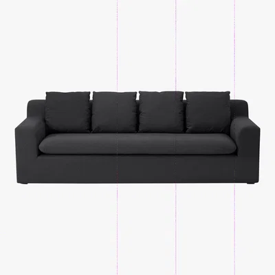 Made.com Benson 3 Seater Sofa, Sterling Grey