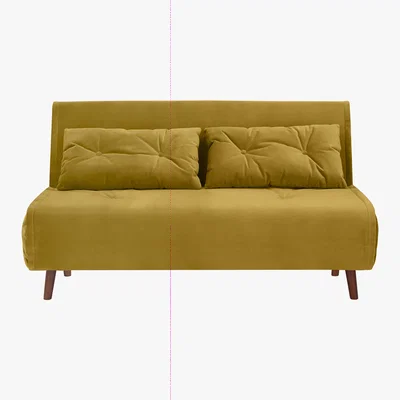 Made.com Haru Large Double Sofa Bed, Vintage Gold Velvet