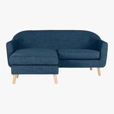 Made.com Lottie Compact Chaise End Corner Sofa, Harbour Blue
