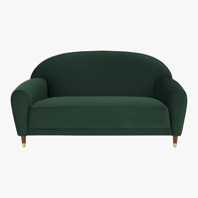 Made.com Carlton 2 Seater Sofa, Laurel Green Velvet