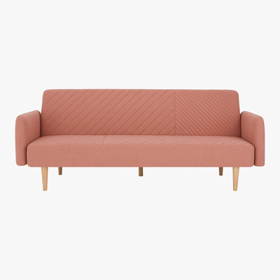 Made.com Ryson Click Clack Sofa Bed with Arms, Dusk Pink