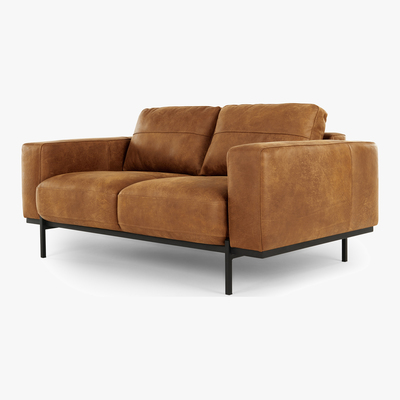 Made.com Jarrod 2 Seater Sofa, Outback Tan Leather