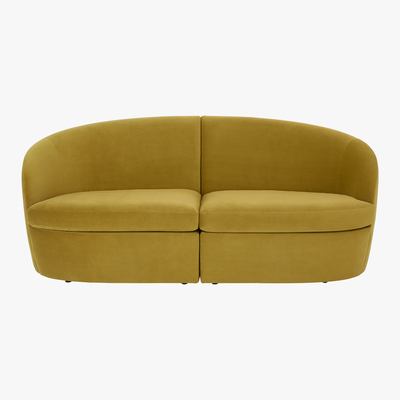 Made.com Reisa 2 Seater Sofa, Vintage Gold Velvet