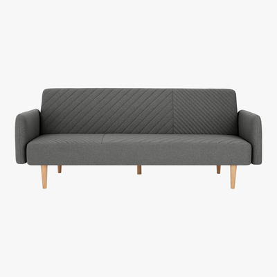 Made.com Ryson Click Clack Sofa Bed with Arms, Marl Grey