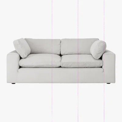 Made.com Samona 2.5 Seater Sofa, Stone Grey Corduroy Velvet
