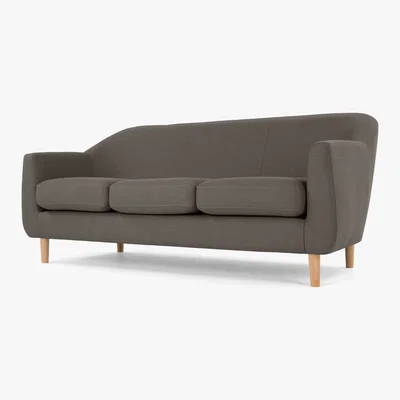 Made.com Tubby 3 Seater Sofa, Pewter Grey