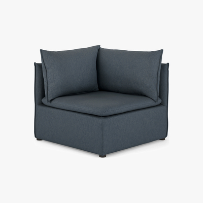 Made.com Victor Modular Sofa Corner Seat, Lido Blue