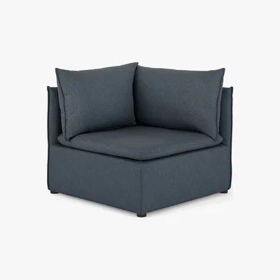 Made.com Victor Modular Sofa Corner Seat, Lido Blue