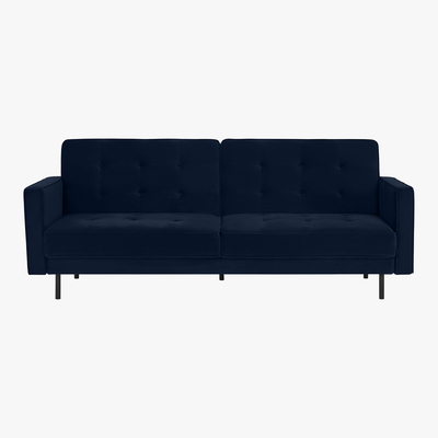 Made.com Rosslyn Click Clack Sofa Bed, Ink Blue Velvet