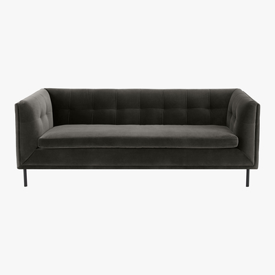 Made.com Farley Large 2 Seater Sofa, Concrete Cotton Velvet