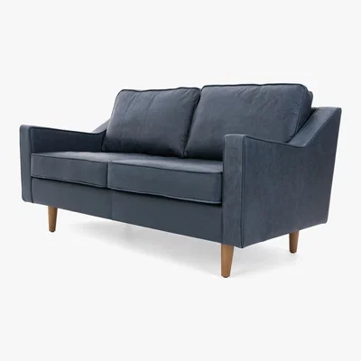 Made.com Dallas 2 Seater Sofa, Charm Midnight Premium Leather