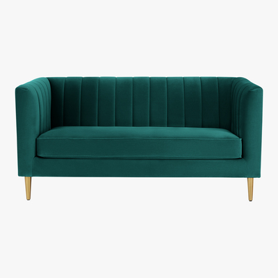 Made.com Amicie 2 Seater Sofa, Seafoam Blue velvet