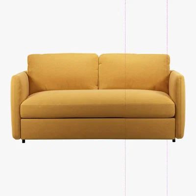 Made.com Custom MADE Fletcher 3 Seater Sofabed with Memory Foam Mattress, Yolk Yellow