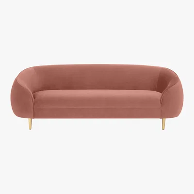 Made.com Trudy 3 Seater Sofa, Blush Pink Velvet