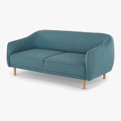 Made.com Haring 3 Seater Sofa, Azure Blue