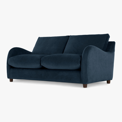 Made.com Sofia 2 Seater Sofabed, Plush Indigo Velvet