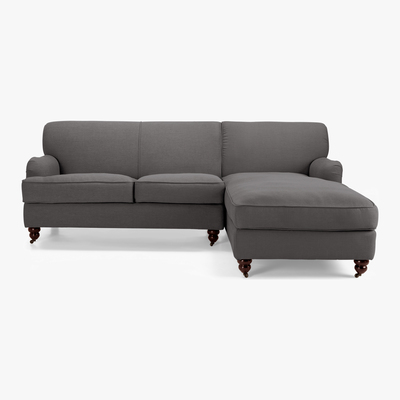 Made.com Orson Right Hand Facing Chaise End Corner Sofa, Graphite Grey