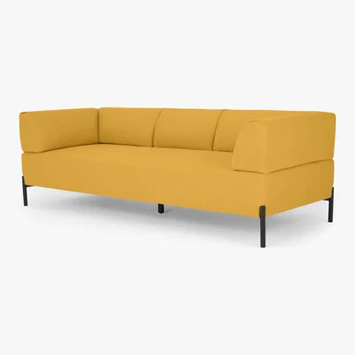 Made.com Kiva 3 Seater Sofa, Yolk Yellow