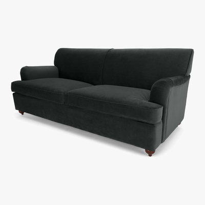 Made.com Orson 3 Seater Sofa Bed, Midnight Grey Velvet