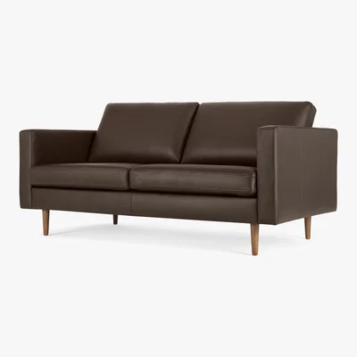Made.com Leighton Large 2 Seater Sofa, Dark Brown Leather