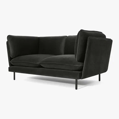 Made.com Wes 2 Seater Sofa, Mourne Grey Velvet
