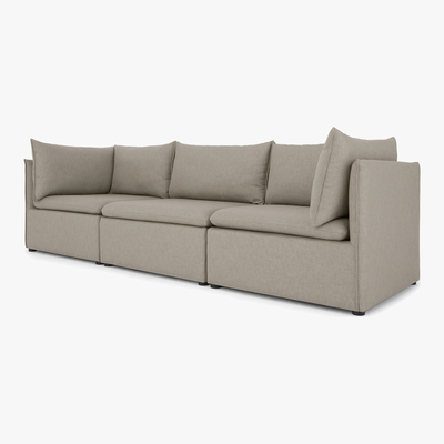 Made.com Victor 3 Seat Sofa With Storage, Portland Grey