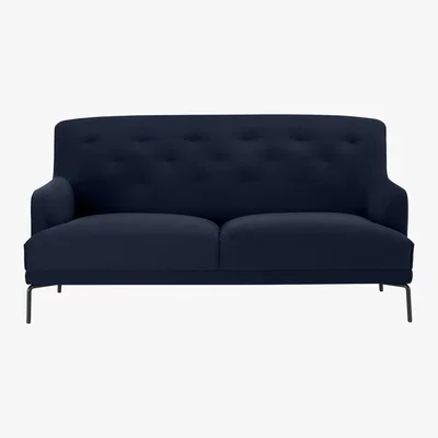 Made.com Attwood 2.5 Seater Sofa, Ink Blue Velvet