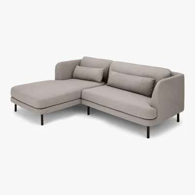 Made.com Herman Left Hand Facing Chaise End Corner Sofa, Manhattan Grey