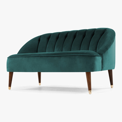 Made.com Margot 2 Seater Sofa, Peacock Blue Velvet