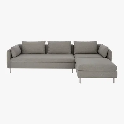 Made.com Vento Right Hand Facing Chaise End Sofa Bed, Manhattan Grey