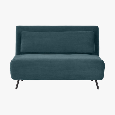 Made.com Kahlo Double Seat Sofa Bed, Teal Corduroy Velvet