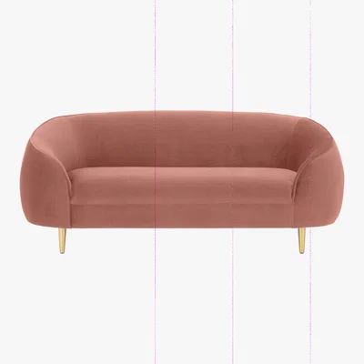 Made.com Trudy 2 Seater Sofa, Blush Pink Velvet