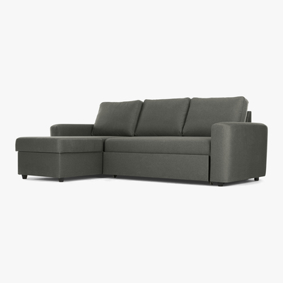 Made.com Aidian Corner Storage Sofa Bed, Pigeon Grey