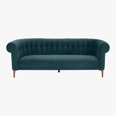 Made.com Hammond 3 Seater Sofa, Lagoon Blue velvet