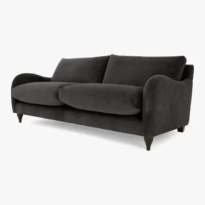 Made.com Sofia 3 Seater Sofa, Plush Asphalt Velvet