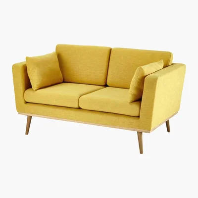 Maisons du Monde 2-Seater Sofa in Yellow Timeo