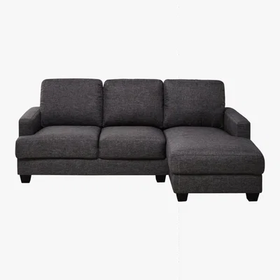 Maisons du Monde 3/4 Seater RHF Corner Sofa in Heather Grey Philadelphie