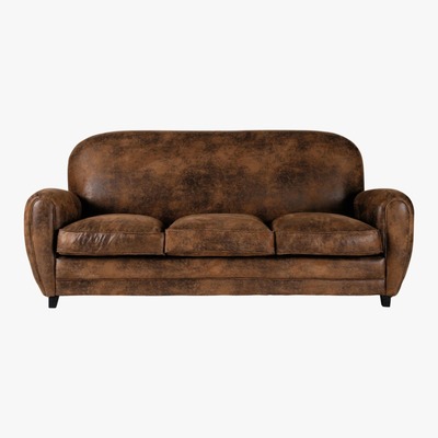 Maisons du Monde 3-Seater Microsuede Sofa In Brown Arizona