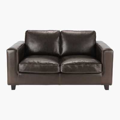Maisons du Monde 2-Seater Split Leather Sofa in Brown Kennedy